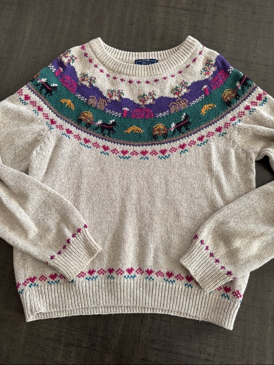 Woolrich Sweaters - Vintage WOOLRICH Farm Scene Sweater